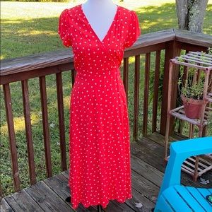 Forever 21 maxi wrap dress with hearts size S